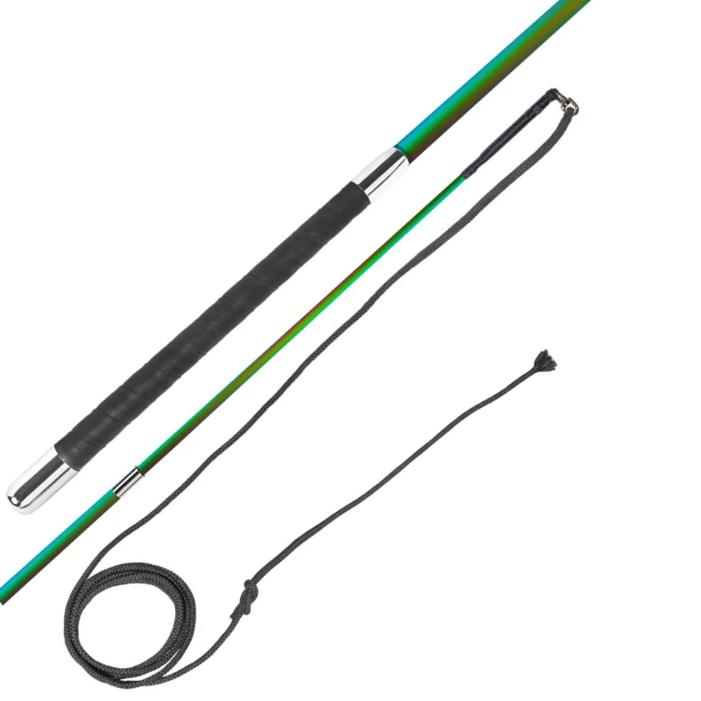 Teleskop Longierpeitsche ECO-CARBON Composite Rainbow von Fleck