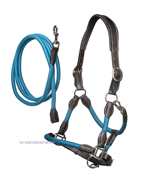 WESTERN IMPORTS® Anatomisches Halfter mit Führstrick