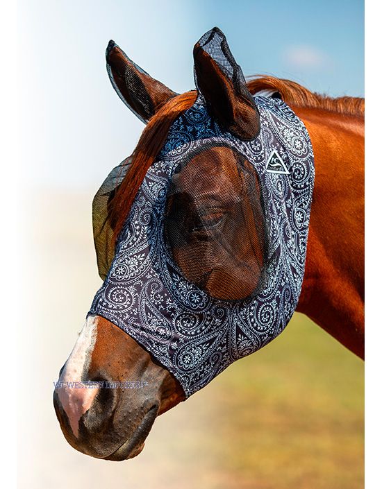Comfort Fit Lycra Fly Mask – Professionals Choice paisley