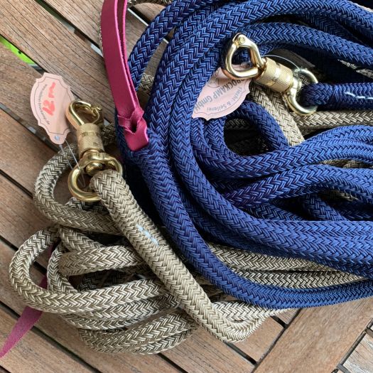 12 m Seil in marineblau und beige