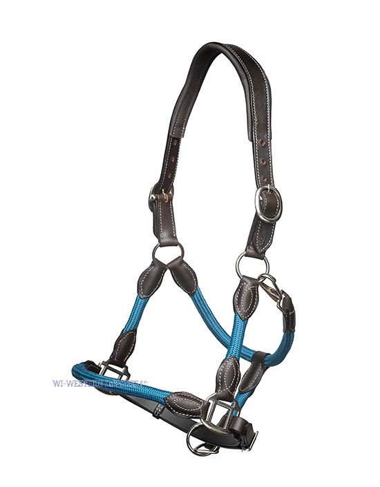 WESTERN IMPORTS® Anatomisches Halfter mit Führstrick