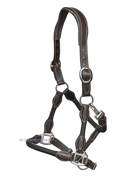 WESTERN IMPORTS® Anatomisches Halfter mit Führstrick